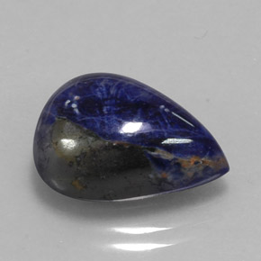 9.48 ct Blue Sodalite Stone, Natural Sodalite in Pear Cabochon Shape for Sale