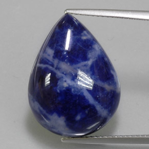14.54 ct Blue Sodalite Gemstone, Sodalite Gem in Pear Cabochon Shape for Sale.