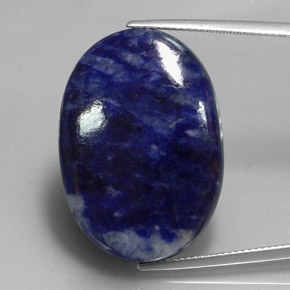 31.17 ct Blue Sodalite Gemstone, Sodalite Gem in Oval Cabochon Shape for Sale.