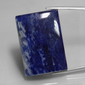 60.46 ct Blue Sodalite Gemstone, Sodalite Gem in Baguette Cabochon Shape for Sale.