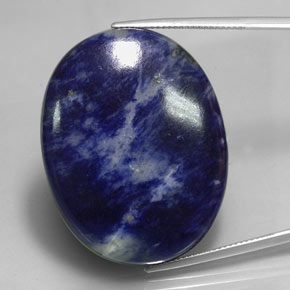56.50 ct Blue Sodalite Gemstone, Sodalite Gem in Oval Cabochon Shape for Sale.