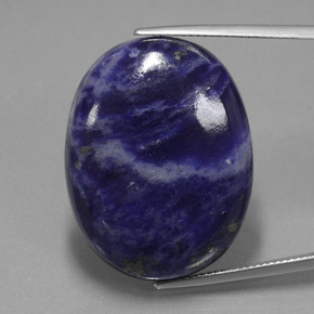 40.90 ct Blue Sodalite Gemstone, Sodalite Gem in Oval Cabochon Shape for Sale.