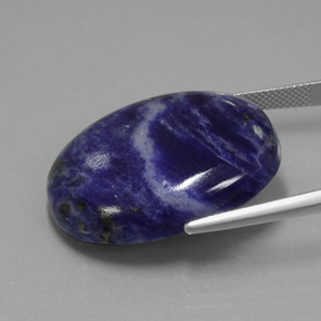 Sodalite Gemstone in 30.2 x 23.3 mm Size for Sale, Sodalite Stone in Violet Blue Color