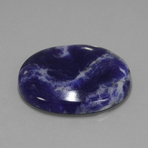 37.31 ct Blue Sodalite Stone, Natural Sodalite in Oval Cabochon Shape for Sale