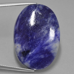 38.14 ct Blue Sodalite Gemstone, Sodalite Gem in Oval Cabochon Shape for Sale.
