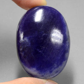 60.10 ct Blue Sodalite Gemstone, Sodalite Gem in Oval Cabochon Shape for Sale.