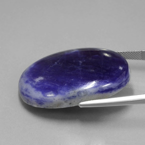 Sodalite Gemstone in 36.4 x 26.3 mm Size for Sale, Sodalite Stone in Violet Blue Color