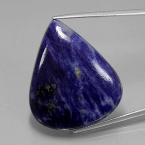 56.33 ct Blue Sodalite Gemstone, Sodalite Gem in Pear Cabochon Shape for Sale.