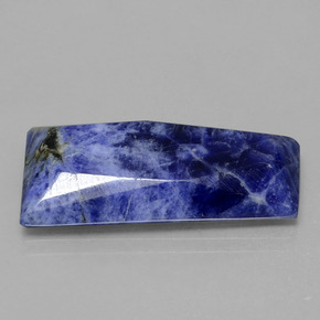 20.69 ct Blue Sodalite Stone, Natural Sodalite in Trapezoid Rose-Cut Shape for Sale