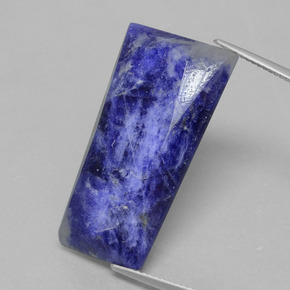 20.55 ct Blue Sodalite Gemstone, Sodalite Gem in Trapezoid Rose-Cut Shape for Sale.