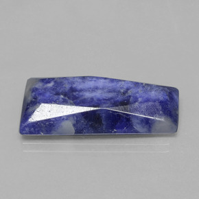 20.55 ct Blue Sodalite Stone, Natural Sodalite in Trapezoid Rose-Cut Shape for Sale