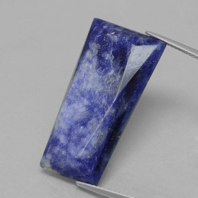 20.06 ct Blue Sodalite Gemstone, Sodalite Gem in Trapezoid Rose-Cut Shape for Sale.
