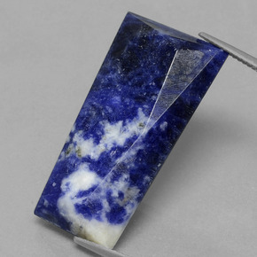 20.28 ct Blue Sodalite Gemstone, Sodalite Gem in Trapezoid Rose-Cut Shape for Sale.