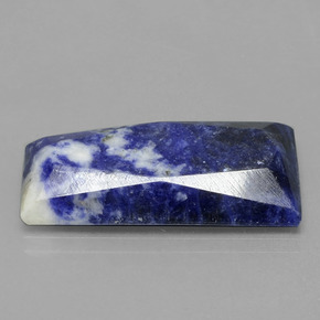 20.28 ct Blue Sodalite Stone, Natural Sodalite in Trapezoid Rose-Cut Shape for Sale