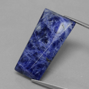 19.19 ct Blue Sodalite Gemstone, Sodalite Gem in Trapezoid Rose-Cut Shape for Sale.