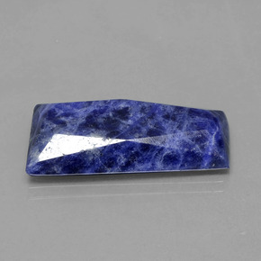 19.19 ct Blue Sodalite Stone, Natural Sodalite in Trapezoid Rose-Cut Shape for Sale