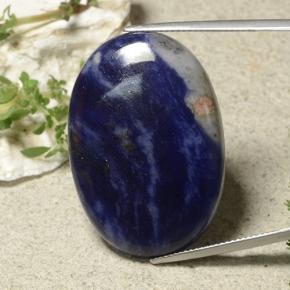41.68 ct Blue Sodalite Gemstone, Sodalite Gem in Oval Cabochon Shape for Sale.