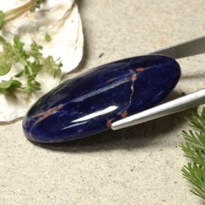 Sodalite Gemstone in 37.9 x 21.8 mm Size for Sale, Sodalite Stone in Dark Blue Color