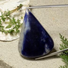 56.80 ct Blue Sodalite Gemstone, Sodalite Gem in Pear Cabochon Shape for Sale.
