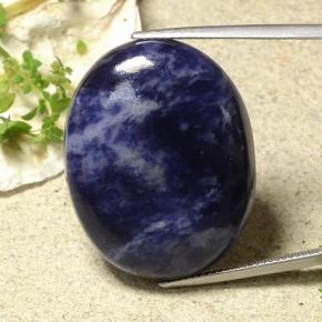 43.77 ct Blue Sodalite Gemstone, Sodalite Gem in Oval Cabochon Shape for Sale.