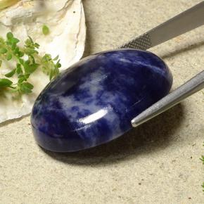 Sodalite Gemstone in 30.4 x 23.8 mm Size for Sale, Sodalite Stone in Navy Blue Color