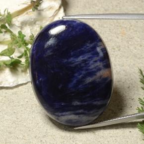 59.51 ct Blue Sodalite Gemstone, Sodalite Gem in Oval Cabochon Shape for Sale.