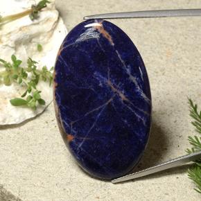 27.76 ct Blue Sodalite Gemstone, Sodalite Gem in Oval Cabochon Shape for Sale.