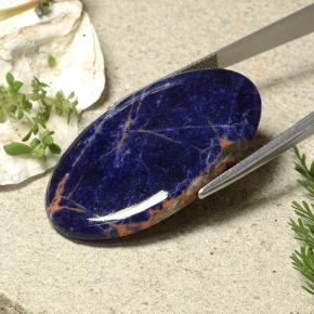 Sodalite Gemstone in 39.2 x 24.2 mm Size for Sale, Sodalite Stone in Violet Blue Color