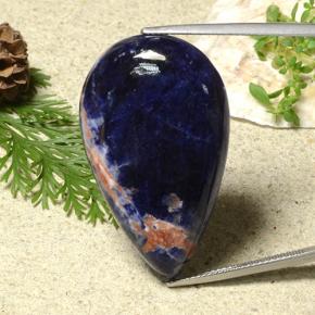 31.37 ct Blue Sodalite Stone, Natural Sodalite in Pear Cabochon Shape for Sale