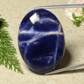 40.74 ct Blue Sodalite Gemstone, Sodalite Gem in Oval Cabochon Shape for Sale.