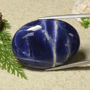 40.74 ct Blue Sodalite Stone, Natural Sodalite in Oval Cabochon Shape for Sale