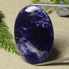 33.21 ct Blue Sodalite Gemstone, Sodalite Gem in Oval Cabochon Shape for Sale.
