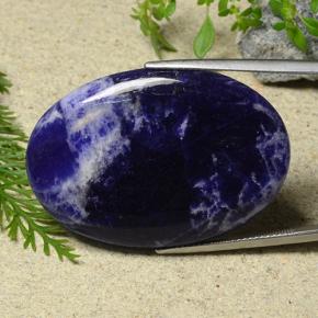 33.21 ct Blue Sodalite Stone, Natural Sodalite in Oval Cabochon Shape for Sale