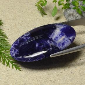 Sodalite Gemstone in 38.2 x 26.1 mm Size for Sale, Sodalite Stone in Violet Blue Color