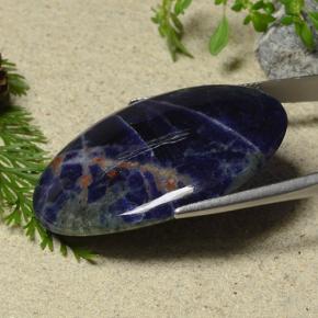 Sodalite Gemstone in 39.8 x 28.9 mm Size for Sale, Sodalite Stone in Navy Blue Color