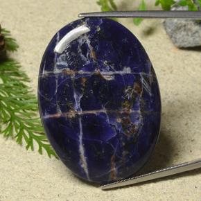 39.53 ct Multicolor Sodalite Gemstone, Sodalite Gem in Oval Cabochon Shape for Sale.