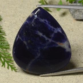 32.53 ct Multicolor Sodalite Gemstone, Sodalite Gem in Pear Cabochon Shape for Sale.