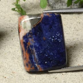 17.76 ct Multicolor Sodalite Gemstone, Sodalite Gem in Baguette Cabochon Shape for Sale.