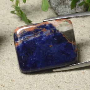 17.76 ct Multicolor Sodalite Stone, Natural Sodalite in Baguette Cabochon Shape for Sale