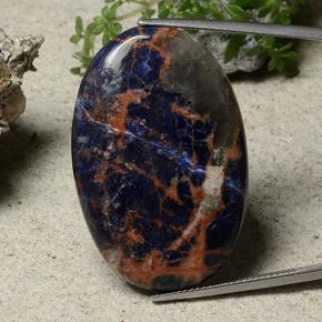35.9ct Oval Cabochon Multicolor Sodalite Gem for sale 35.9ct Oval Cabochon Multicolor Sodalite Gem (ID: 486724)