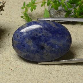 35.72 ct Blue Sodalite Stone, Natural Sodalite in Oval Cabochon Shape for Sale