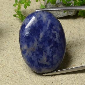 27.61 ct Blue Sodalite Gemstone, Sodalite Gem in Oval Cabochon Shape for Sale.