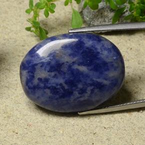 27.61 ct Blue Sodalite Stone, Natural Sodalite in Oval Cabochon Shape for Sale