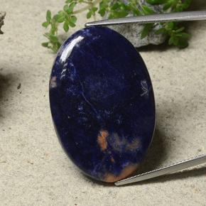 29.61 ct Multicolor Sodalite Gemstone, Sodalite Gem in Oval Cabochon Shape for Sale.