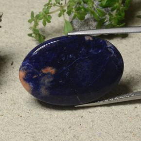 29.61 ct Multicolor Sodalite Stone, Natural Sodalite in Oval Cabochon Shape for Sale