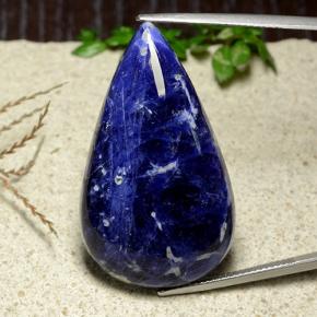 35.15 ct Blue Sodalite Gemstone, Sodalite Gem in Pear Cabochon Shape for Sale.