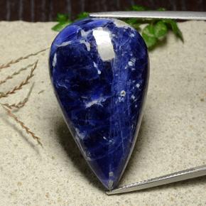 35.15 ct Blue Sodalite Stone, Natural Sodalite in Pear Cabochon Shape for Sale