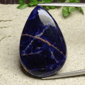22.02 ct Blue Sodalite Gemstone, Sodalite Gem in Pear Cabochon Shape for Sale.