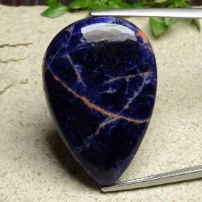22.02 ct Blue Sodalite Stone, Natural Sodalite in Pear Cabochon Shape for Sale