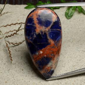 21.22 ct Blue Sodalite Stone, Natural Sodalite in Pear Cabochon Shape for Sale